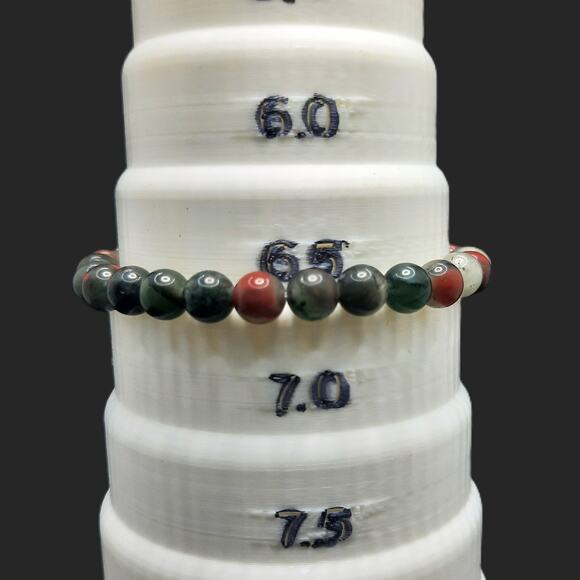 Bloodstone Gemstone Bracelet Artisan Made Beaded 6mm Stretch Unisex Boho New - Picture 8 of 11